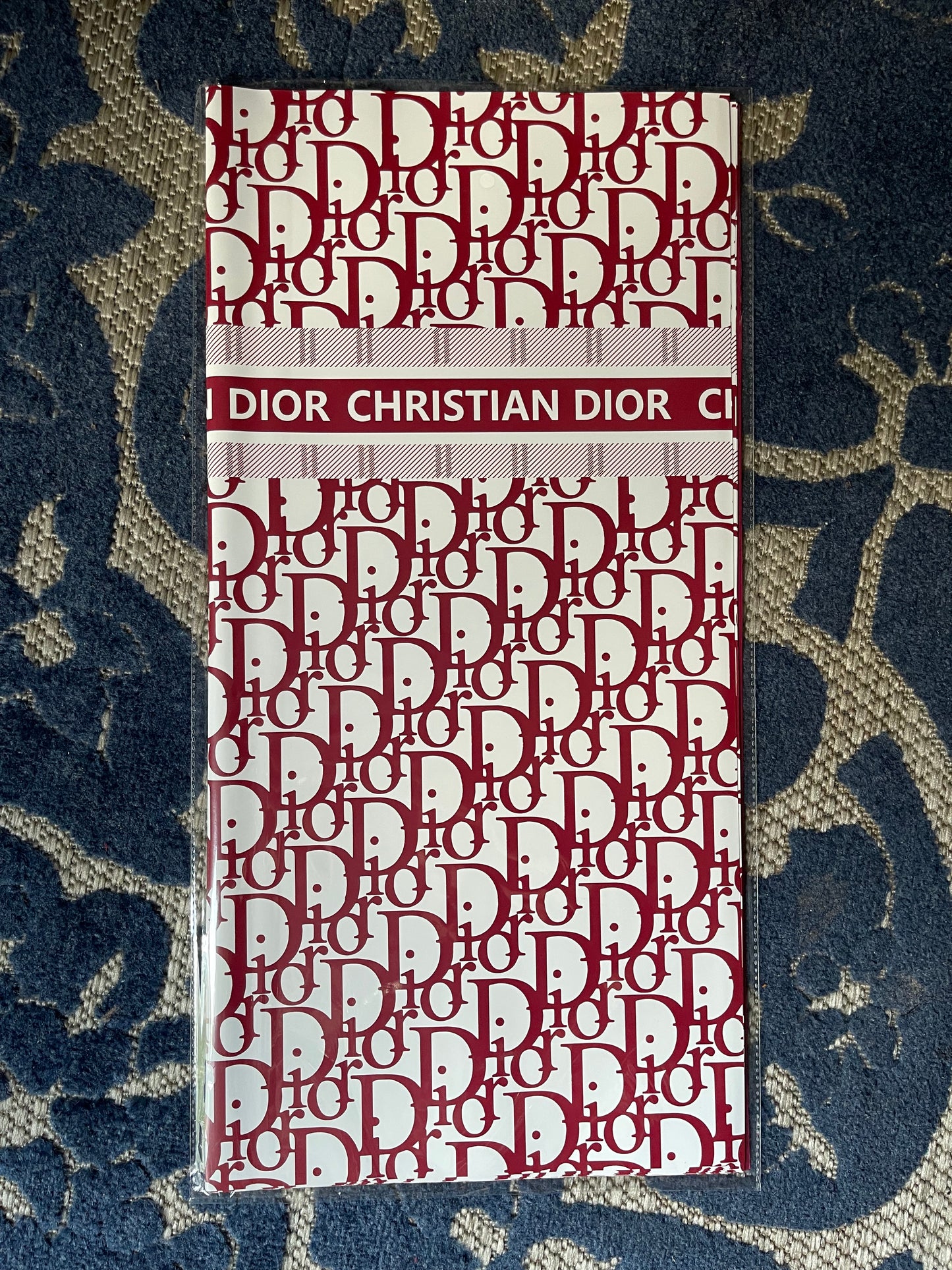 Burgundy CD Floral Paper