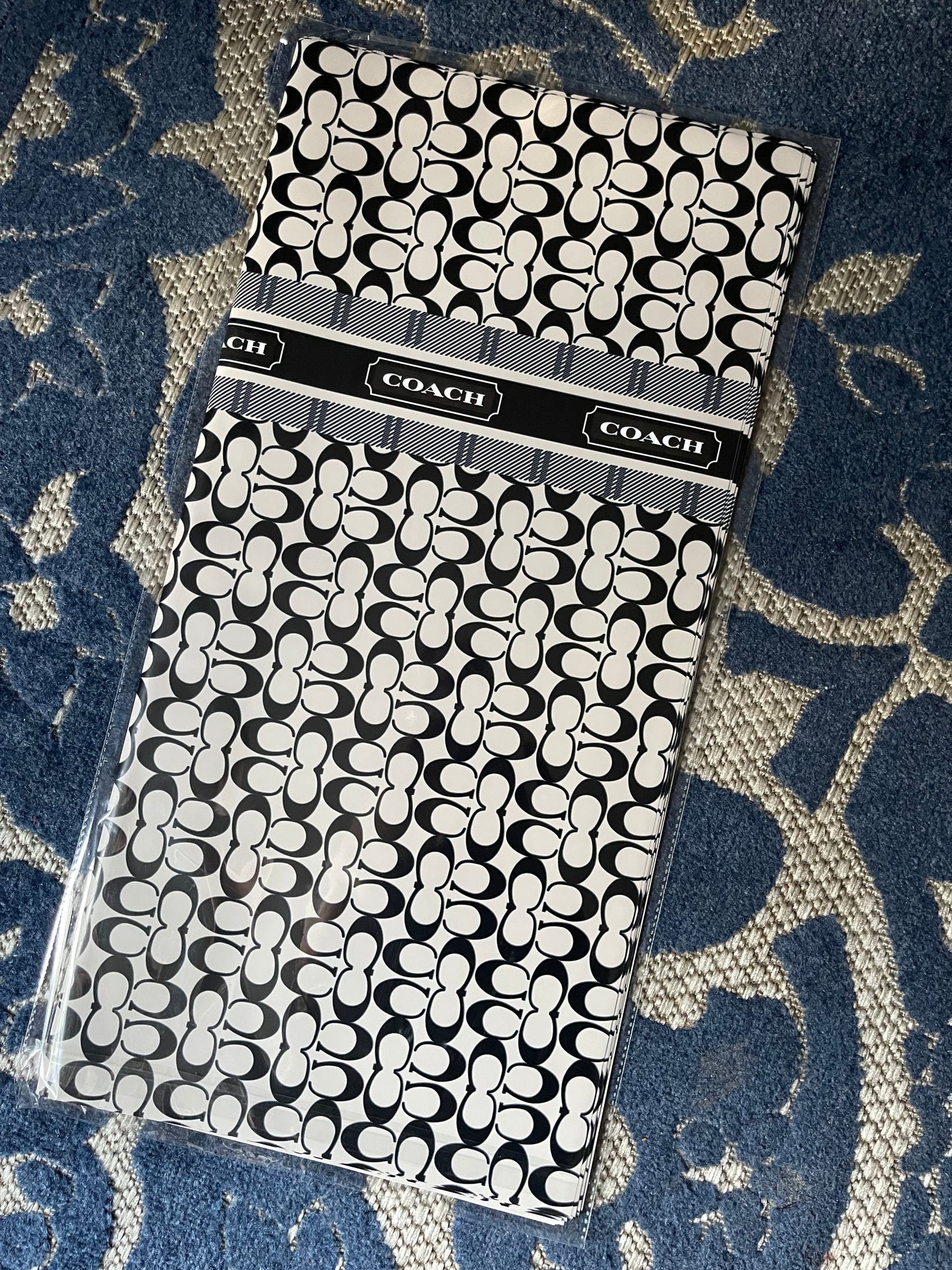 Black Coach Floral Paper