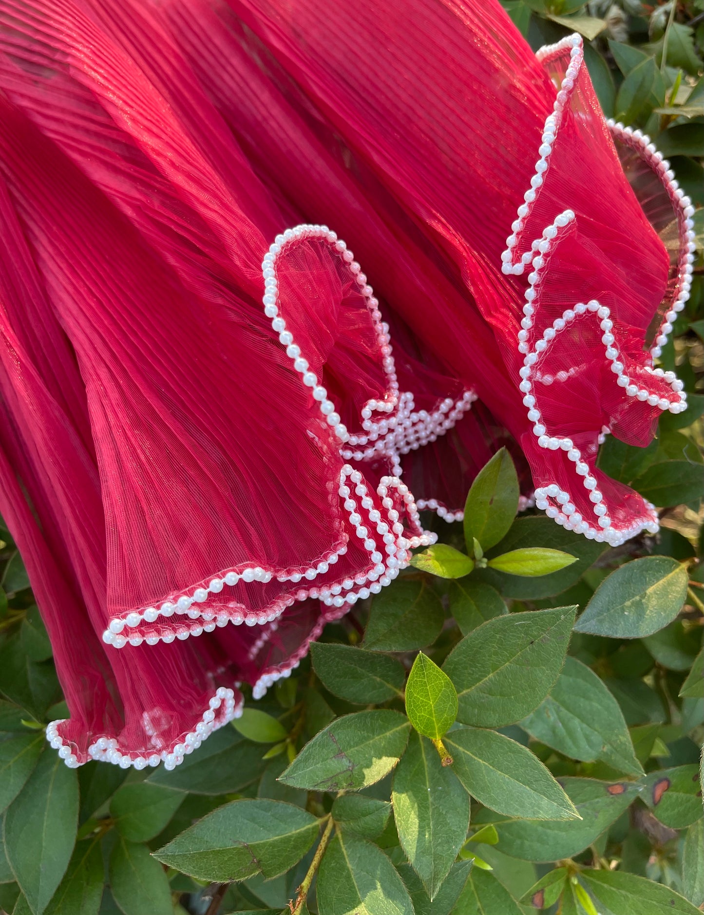 Pearl Mesh - Burgundy