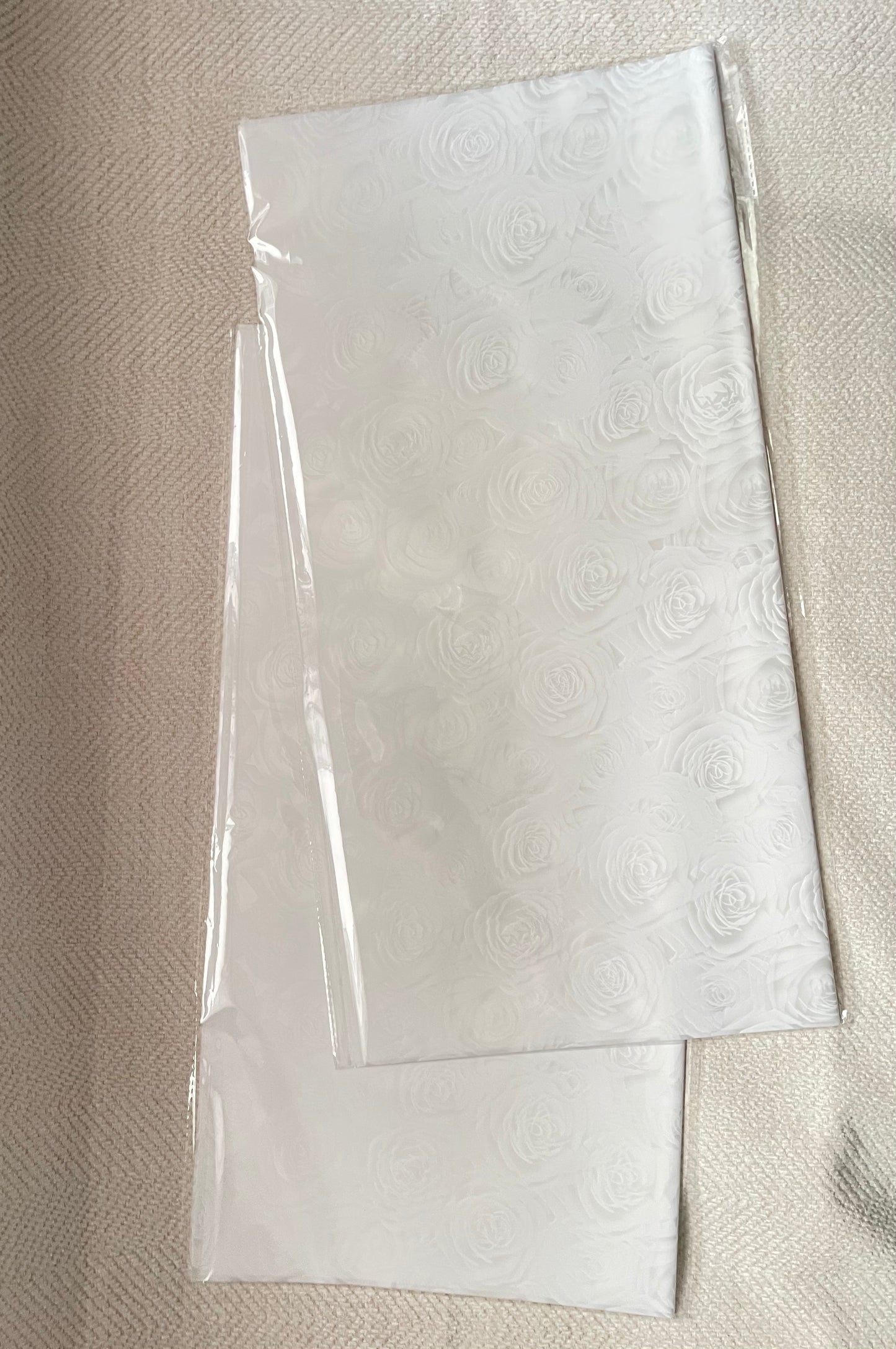 White Roses Floral Paper