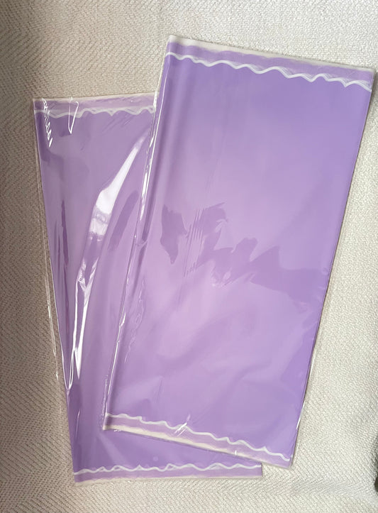 Purple Wave Floral Paper