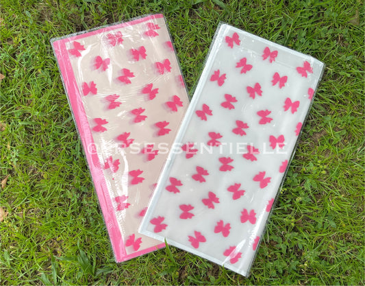 Pink Bow Floral Paper