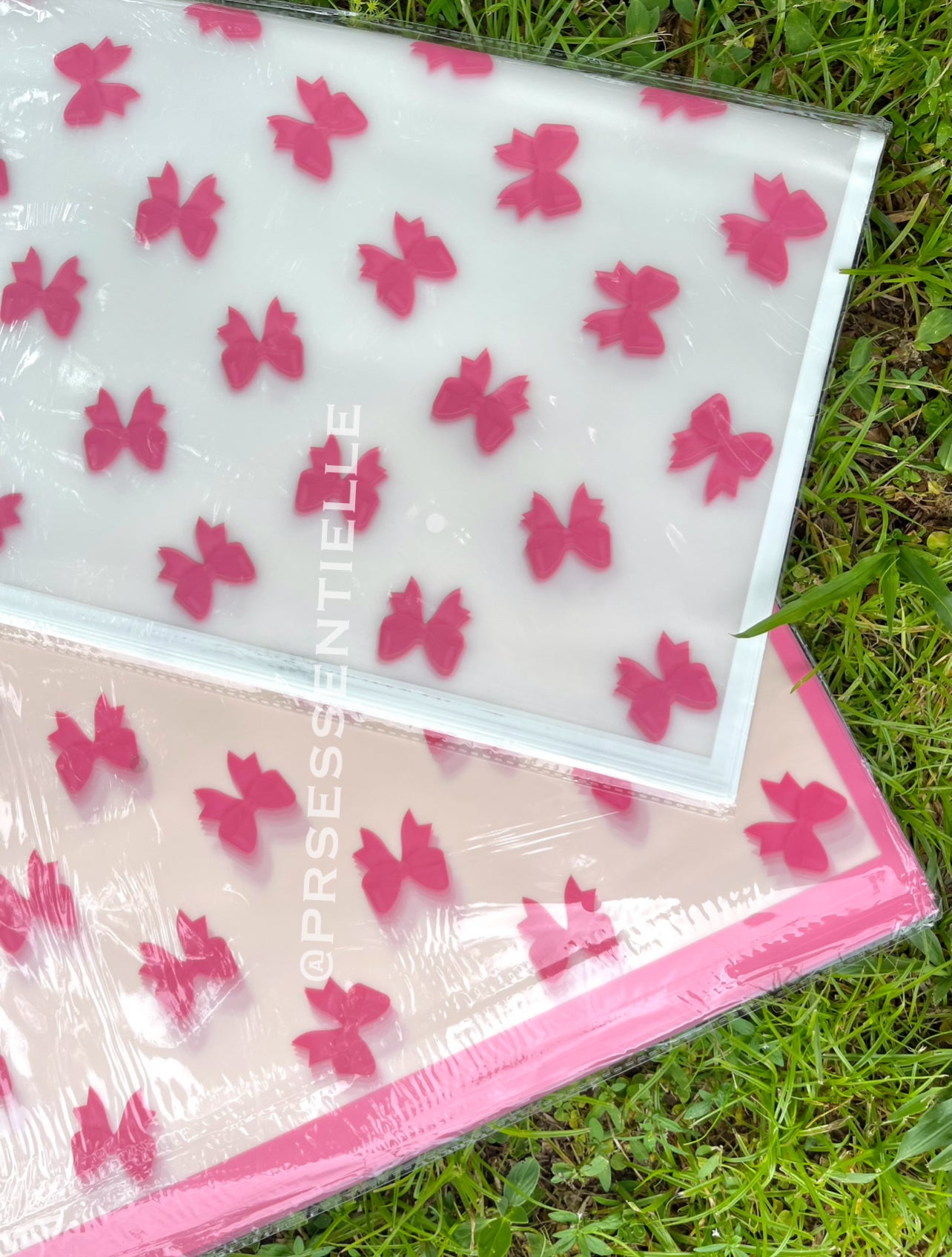 Pink Bow Floral Paper